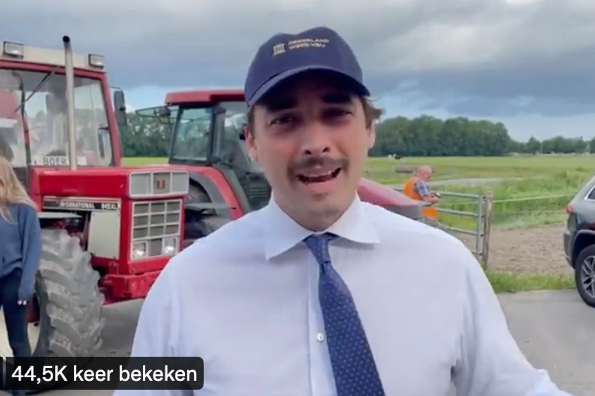 Filmpje! Thierry Baudet gaat met tractors naar Den Haag: 'Wij staan 100% achter de boeren! Geen Great Reset!'