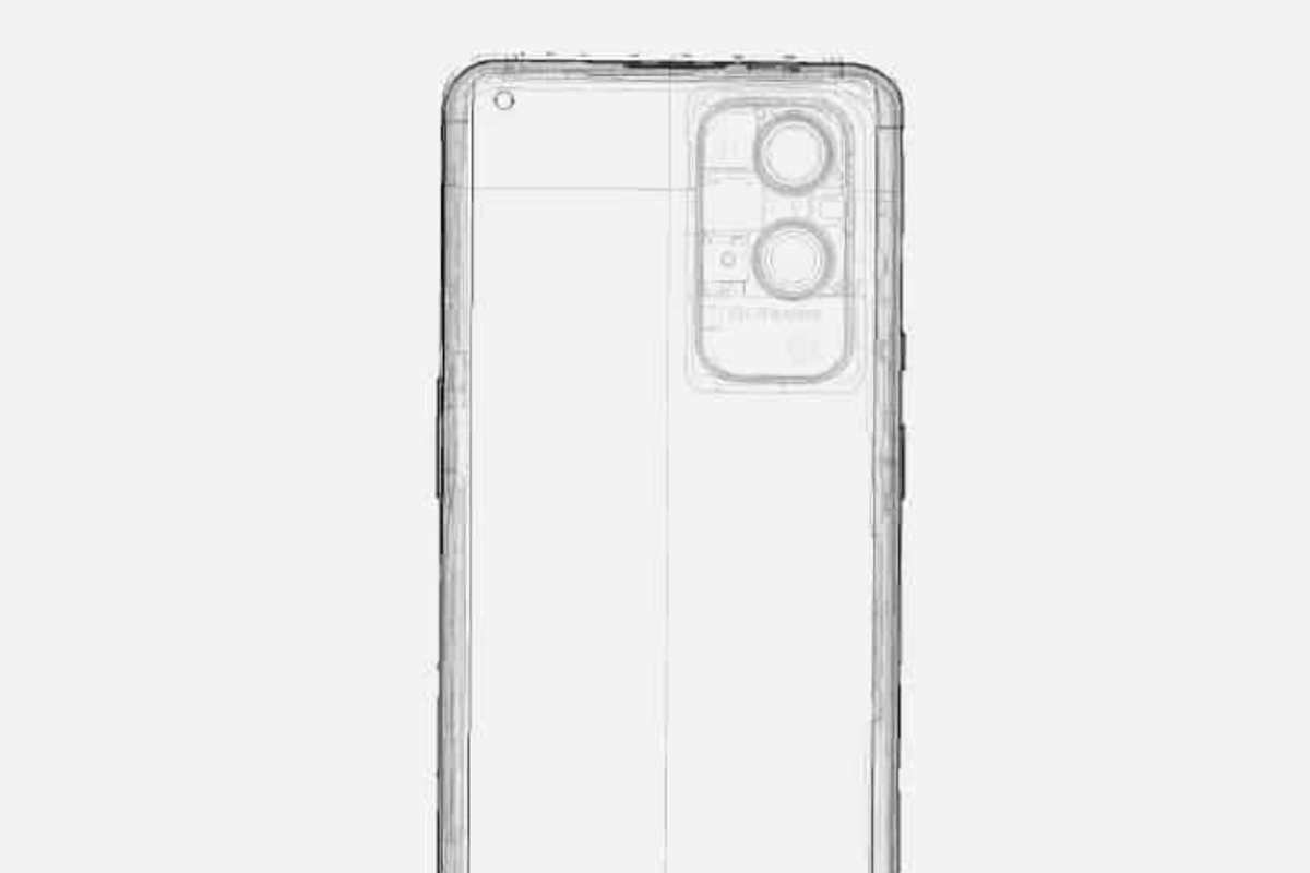 'OnePlus 9 Pro-schets toont twee grote camerasensors op de achterkant'