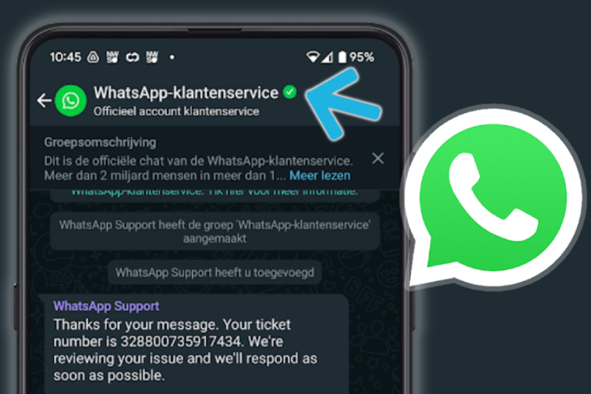 Nee, het is geen bedrog: WhatsApp-support appt je nu via WhatsApp