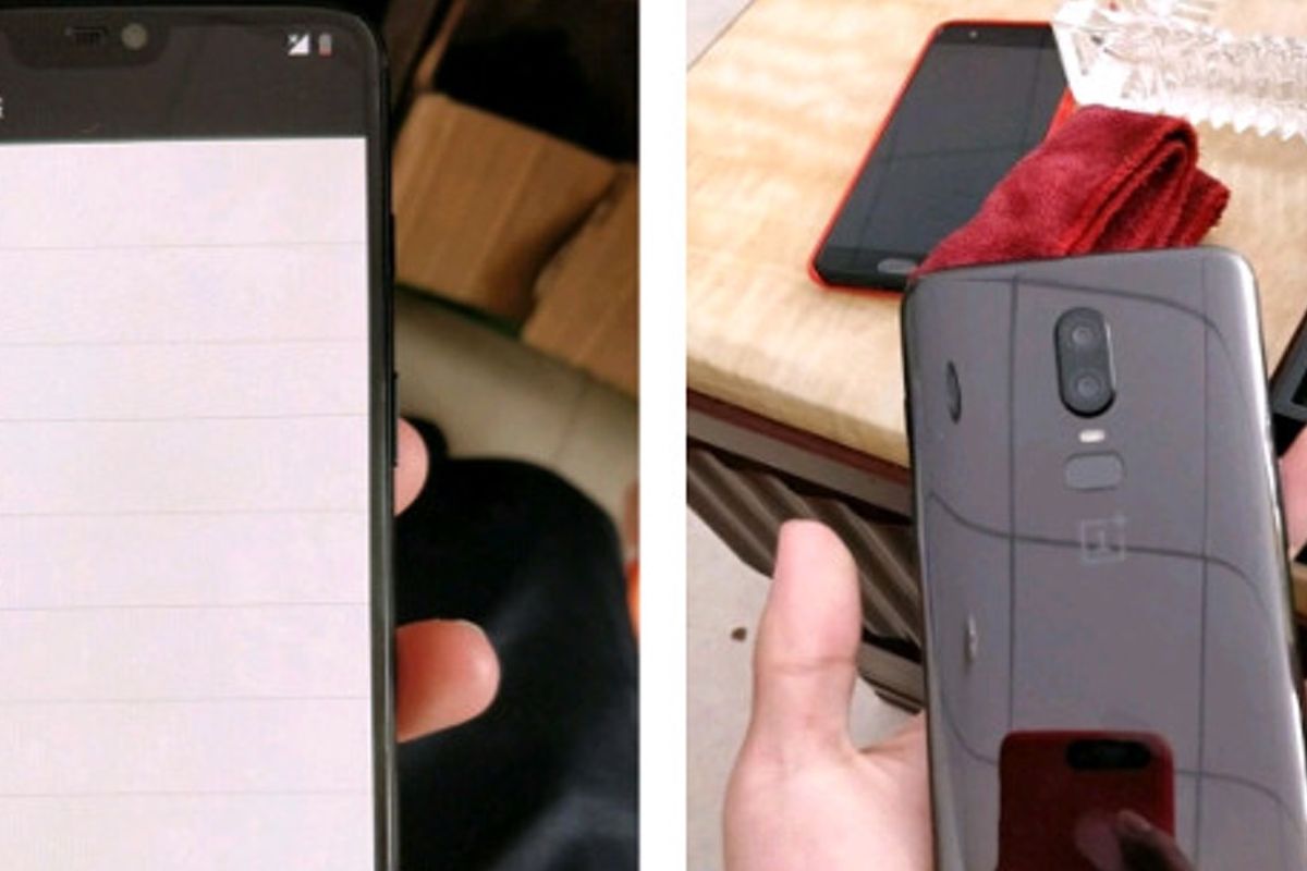 Is dit de OnePlus 6 met notch aan de bovenzijde?