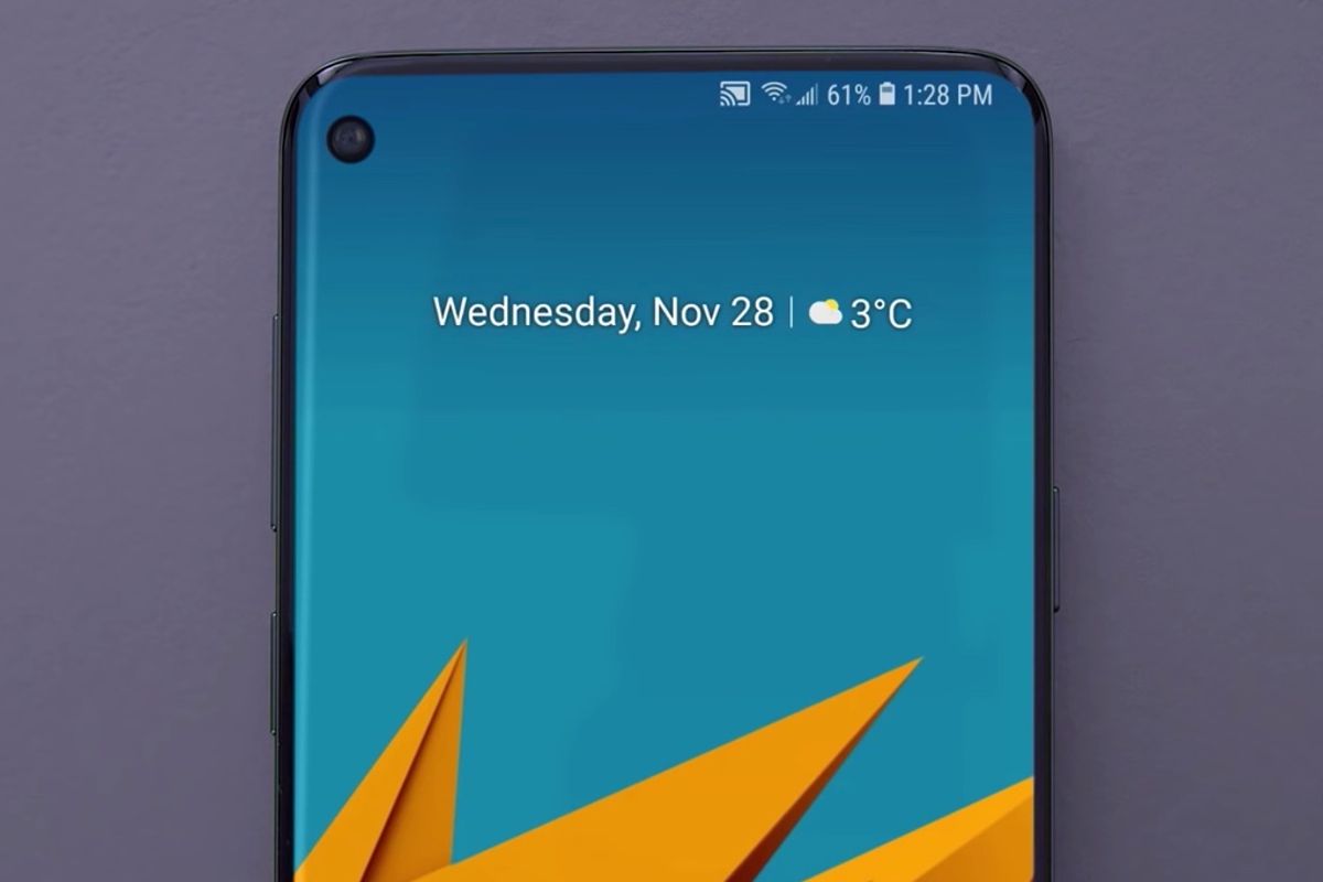 Dit concept van de Samsung Galaxy S10 met Infinity-O scherm ziet er strak uit