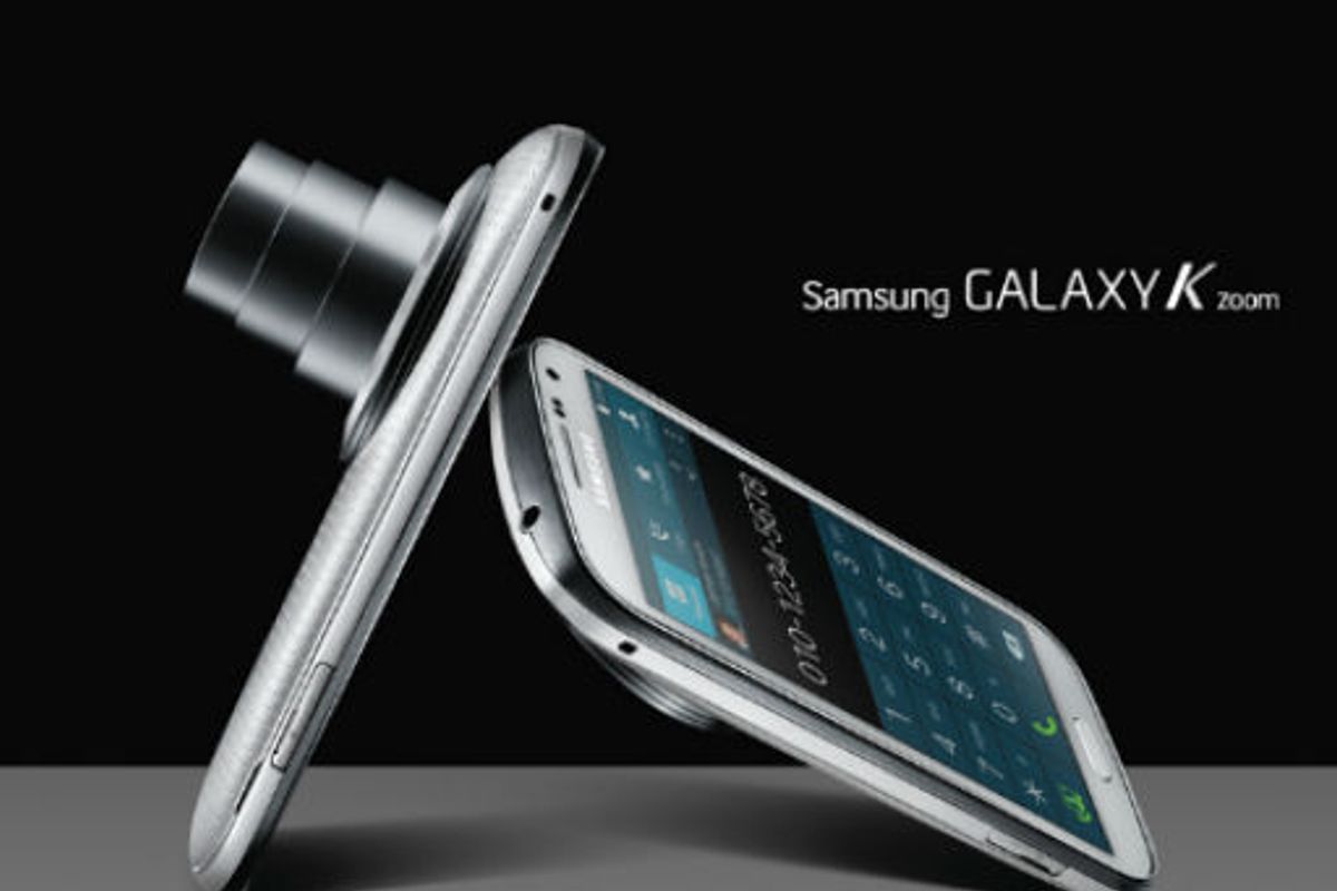 Samsung Galaxy K zoom officeel,  20,7 megapixel-camera met 10x optische zoom