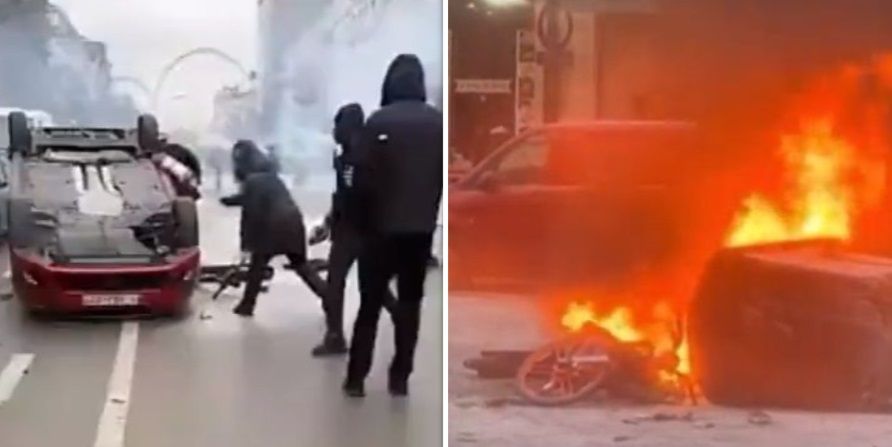 Voetbal een feest!? Brussel (letterlijk) in brand door hevige rellen na België-Marokko (video)