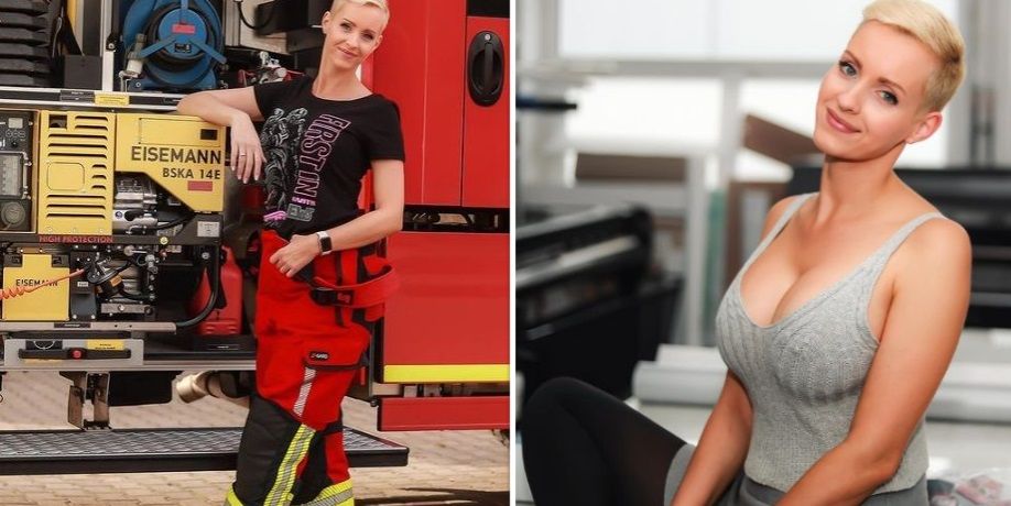 'Knapste brandweervrouw van Duitsland' moet eigenlijk zelf dringend geblust worden (foto's)