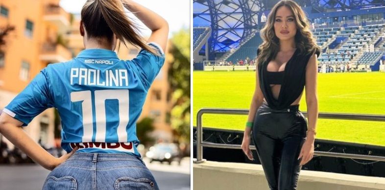 'Meest sexy fan' van Napoli doet pikante belofte als haar favoriete club de Champions League wint (foto's)