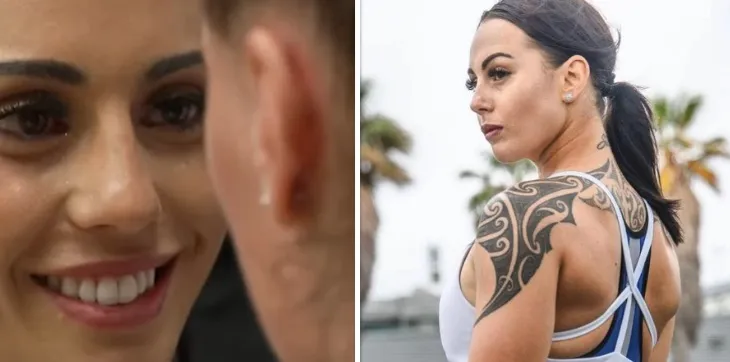Australische bokser Cherneka Johnson laat zich wegen met gebodypaint OnlyFans-topje