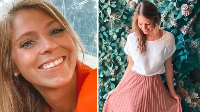 De vakantiekiekjes van Florence uit Blind Getrouwd, vooral die in badpak, zijn om van te smullen