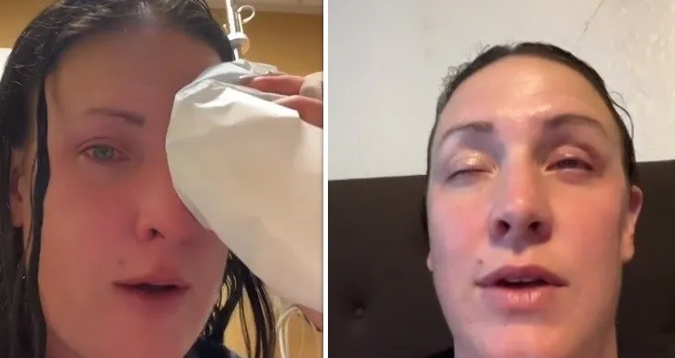 Jennifer wil oogdruppels indoen, maar neemt per ongeluk... een flesje lijm: "Had het voorspeld!"