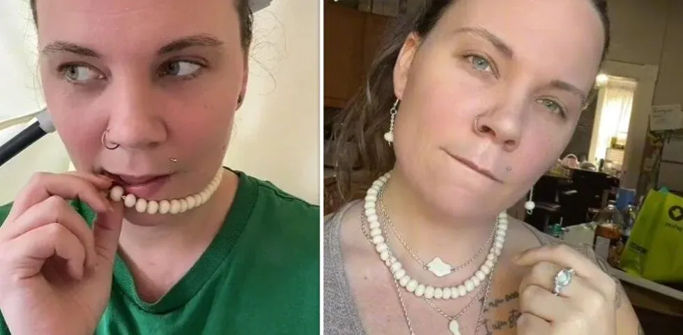 Amanda maakt halskettingen en andere juwelen van sperma, en kan de bestellingen niet bijhouden