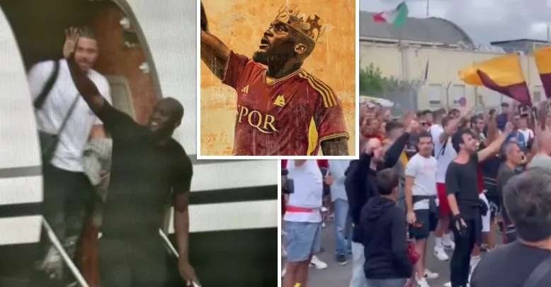 Veni, vidi, vici! Keizer Romelu wordt in Rome verwelkomd door duizenden gekke Roma-fans