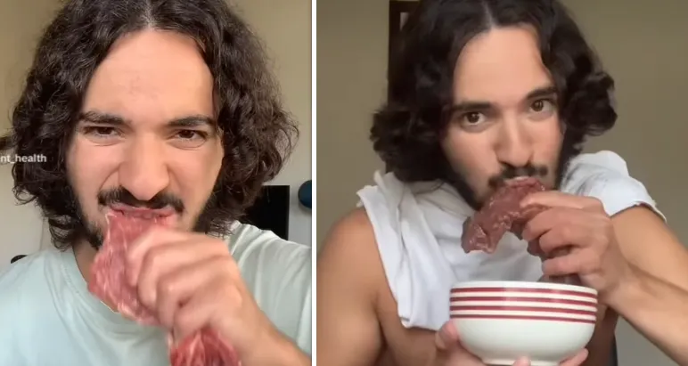 "Vroeger was ik veganist, nu eet ik alleen nog rauw vlees. Dit oerdieet maakte me gezonder dan ooit!"