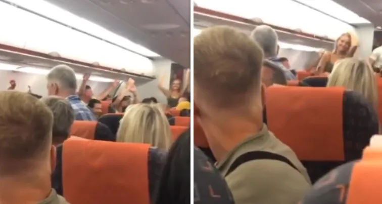 Nieuwe beelden tonen hoe viraal Mile High-koppeltje onthaald werd door passagiers na de daad