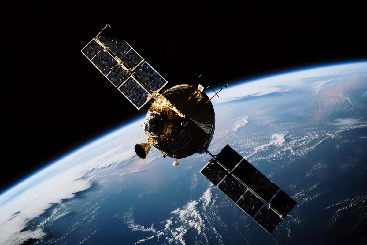 spacecraft orbiting planet earth global communications generated by ai