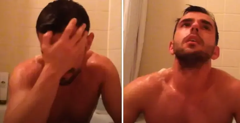 Man filmt het moment waarop hij in bad een hartaanval krijgt: "Dacht dat ik aan het sterven was"