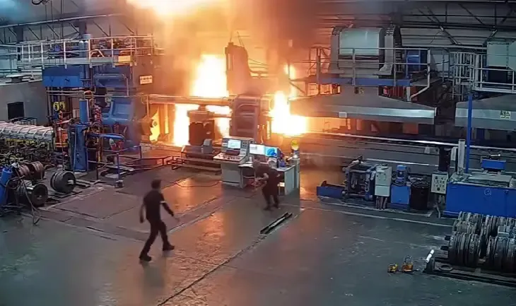 Verschrikkelijk ongeluk in aluminiumfabriek creëert een ‘poort naar de hel’ (video)