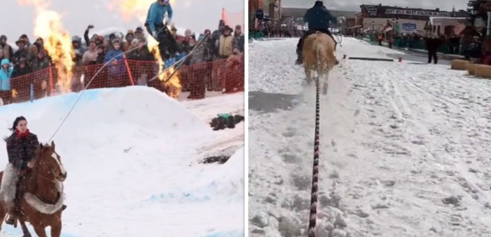 'Meest bizarre wintersport ter wereld' gaat momenteel keihard viraal op TikTok