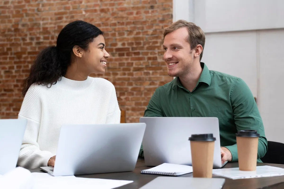 corporate workers brainstorming together 23 2148804529