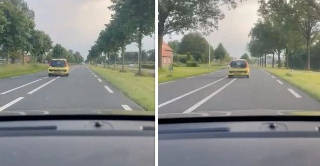 Volgende keer met de taxi!? Hallucinante beelden tonen hoe chauffeur over de weg zwalpt