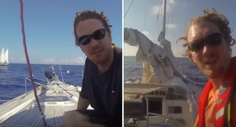 Zeilers ontdekken mysterieus 'spookschip' nabij Bermuda Driehoek en klimmen aan boord (video)