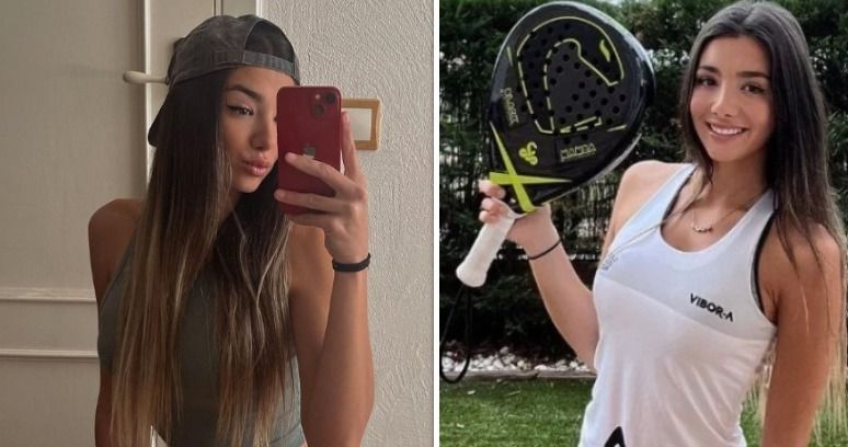 Padel-babe Nicole Traviesa verruilt haar sportoutfit voor een roze bikini, en da's ook niet mis (foto's)