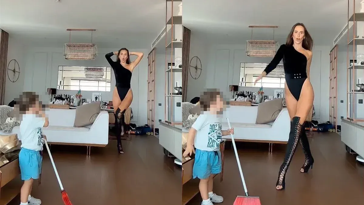 Influencer-mama doet dansje op het internet, en haar kleine heeft misschien binnenkort een nieuwe papa