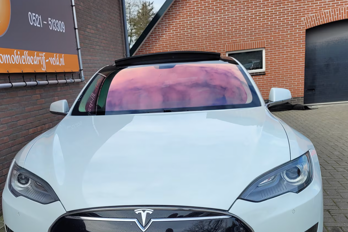 Vlaamse Tesla-eigenaar toont met nummerplaat dat hij denkt koning van de weg te zijn