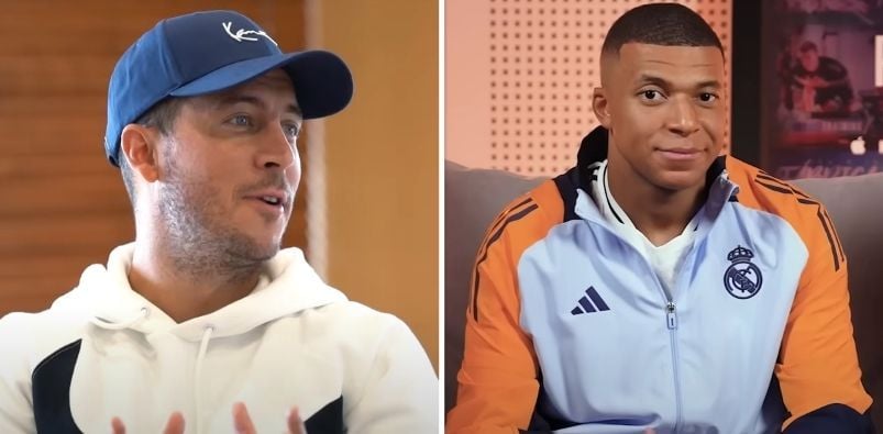 Eden Hazard en Kylian Mbappé maken onderling uit wie de snelste is... op het kartcircuit. Wie wint?