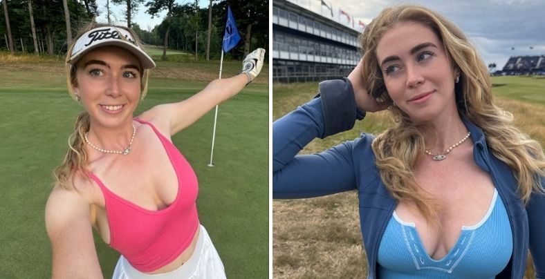 Golf-babe Grace verovert als een wervelwind de sociale media. Dat ze graag uit de kleren gaat, heeft daar wel iets mee te maken...