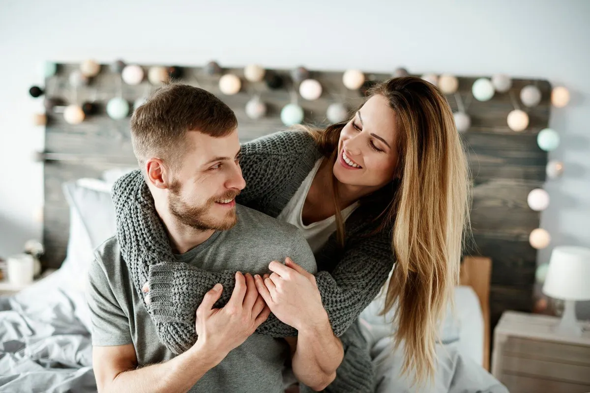 affectionate couple having fun bedroom 329181 17238