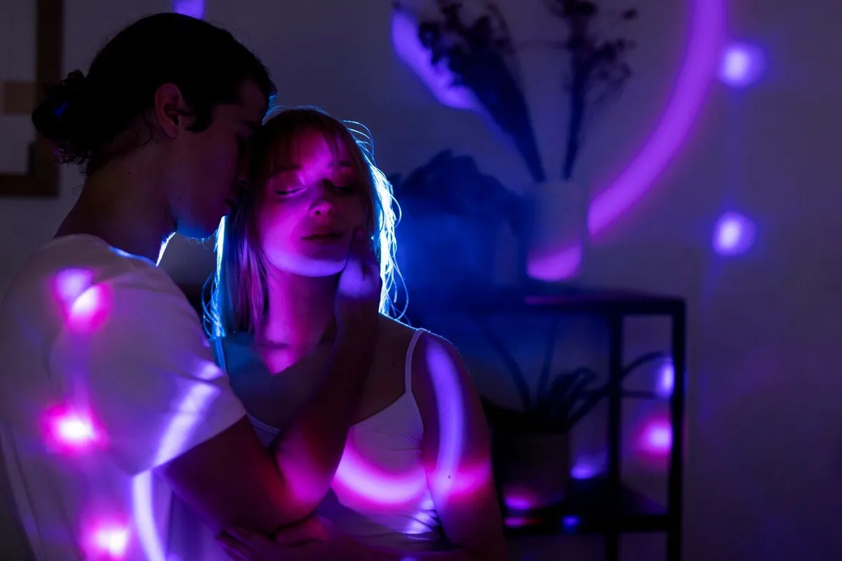 young couple spending time together night 23 2149328365