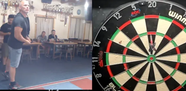 Video van 'ninedarter' van amateur-darter, en zijn epische viering, ging de wereld rond