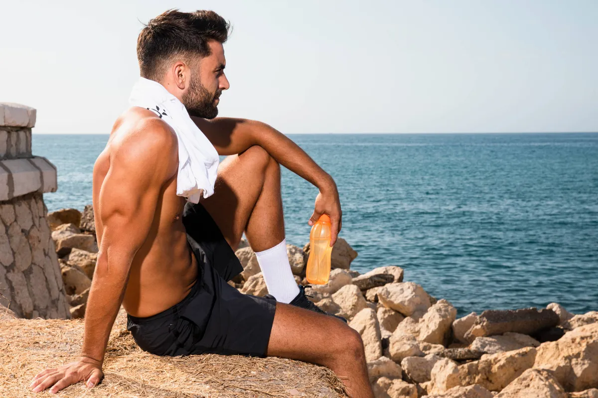 short break after morning workout