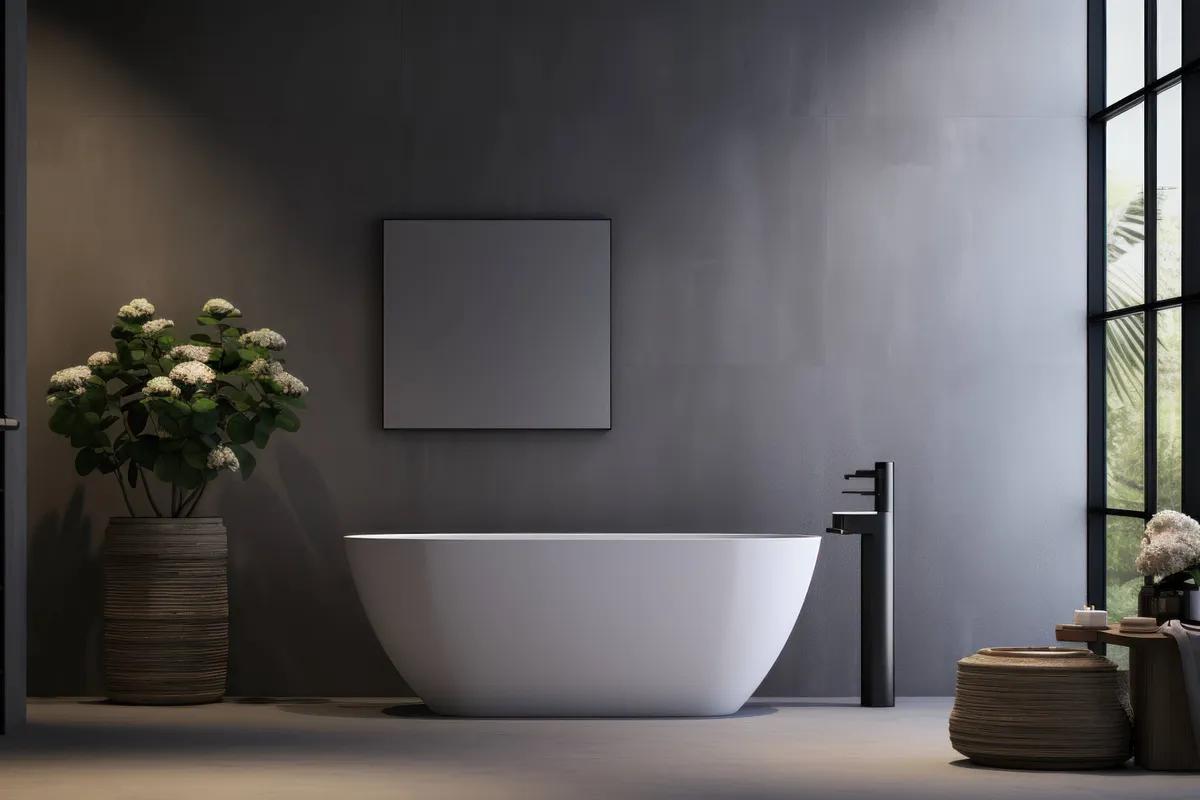 fluffy-white-towel-warms-sleek-radiator-modern-bathroom