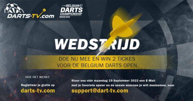 Maak kans op 2 van de 12 gratis tickets voor Belgium Darts Open