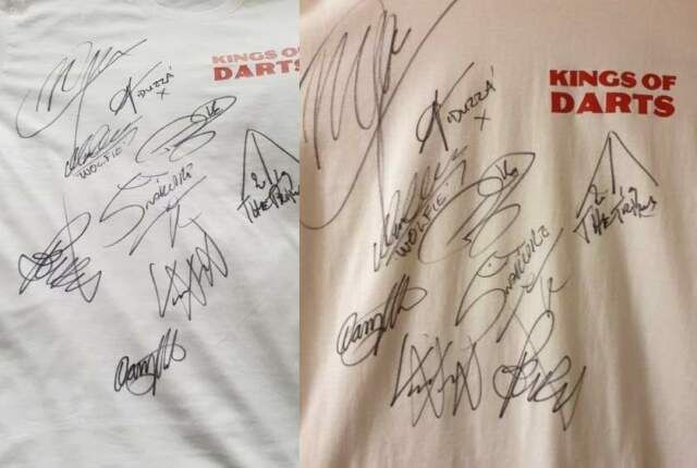 PDC WK veiling: Uniek shirt vol handtekeningen topspelers