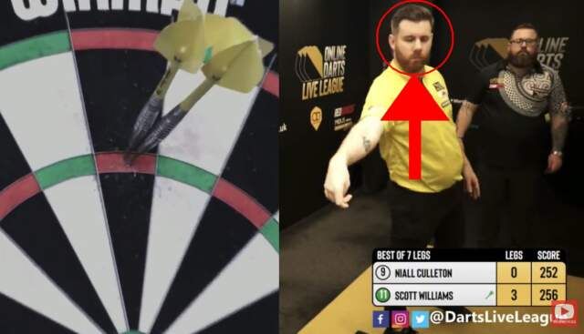 VIDEO: Scott Williams gooit 'demo darts' tijdens Online League