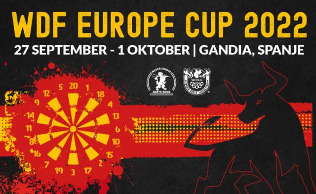 Aankomende week WDF Europe Cup 2022 op programma in Valencia