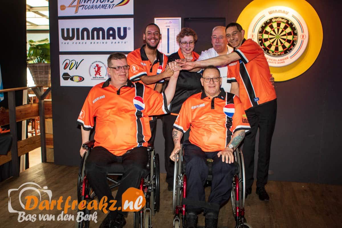 Vier Nederlanders en vier Belgen naar paradarts Winmau World Masters