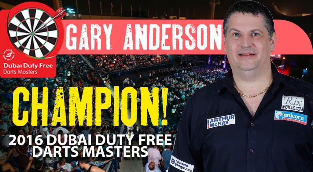 Dubai Darts Masters: Anderson is de nieuwe kampioen, Van Gerwen 2e