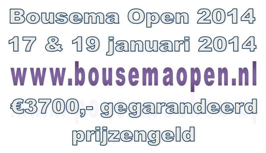 Het aftellen is begonnen, het Bousema Open 2014 is in aantocht