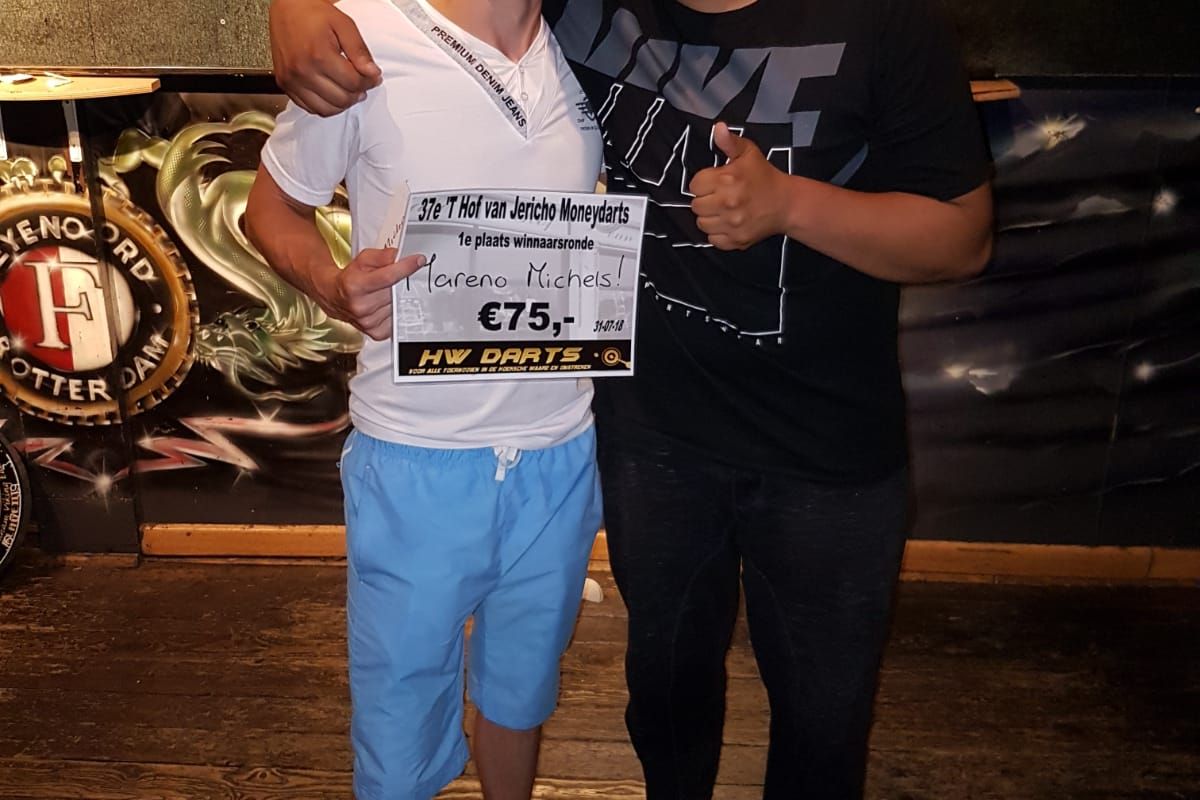 Michels winnaar 37e Café ’T Hof van Jericho Moneydarts, Zeverboom runner-up
