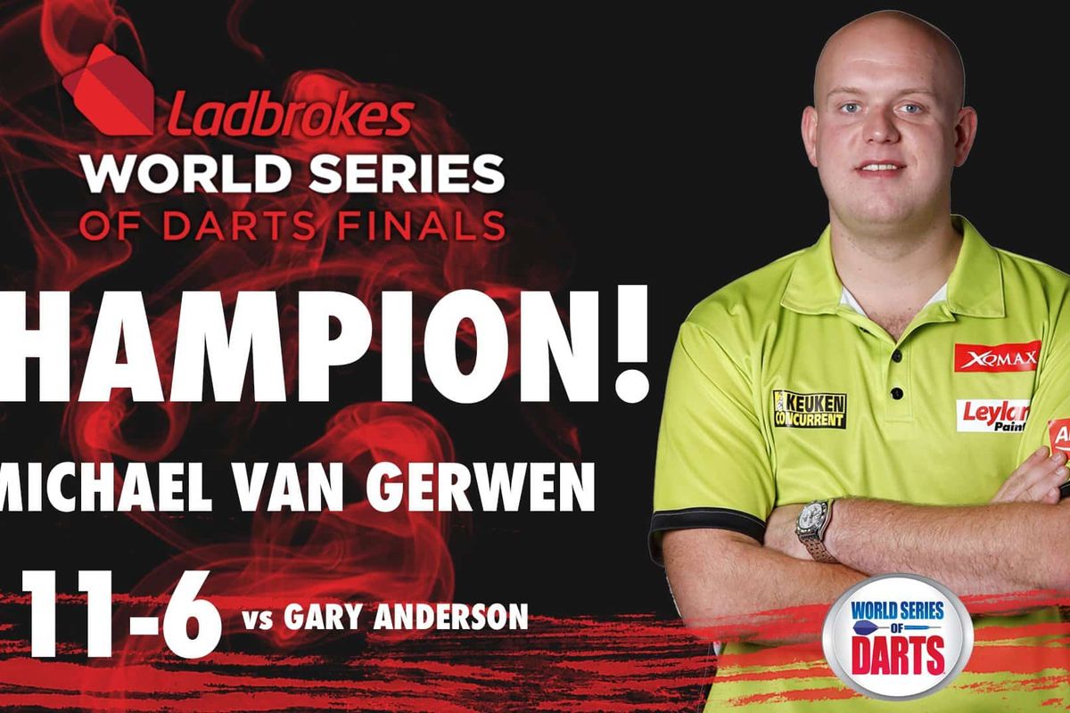 WSoD Finals 2017: Van Gerwen pakt de hattrick, Anderson runner-up