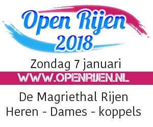 Open Rijen op 7 januari belooft weer een mooi toernooi te worden