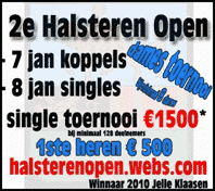 Aankomend weekend De tweede editie van het Halsteren Open"