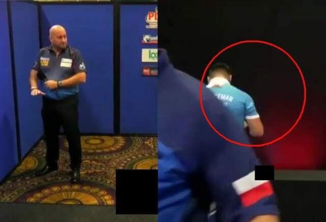 VIDEO: Gerwyn Price slaat op tafel en weigert boks van Krzysztof Ratajski