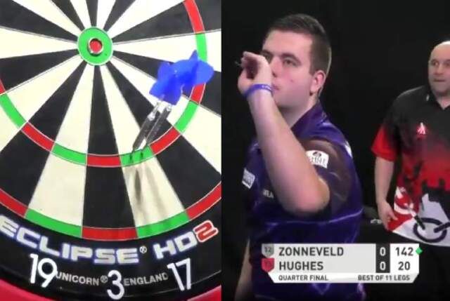 VIDEO: Niels Zonneveld gooit omgekeerde '9-darter' met 502 punten