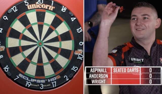 VIDEO: Anderson, Wright en Aspinall spelen bijzonder potje darten