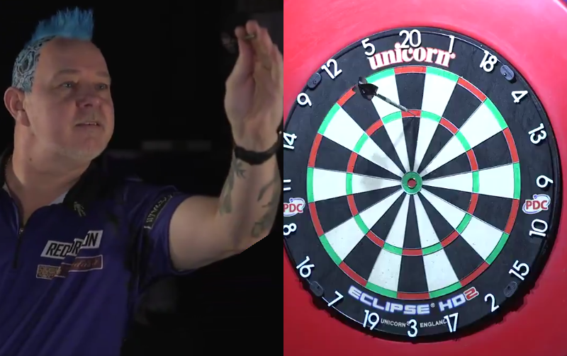 VIDEO: Peter Wright gooit een bijzonder potje darts met links