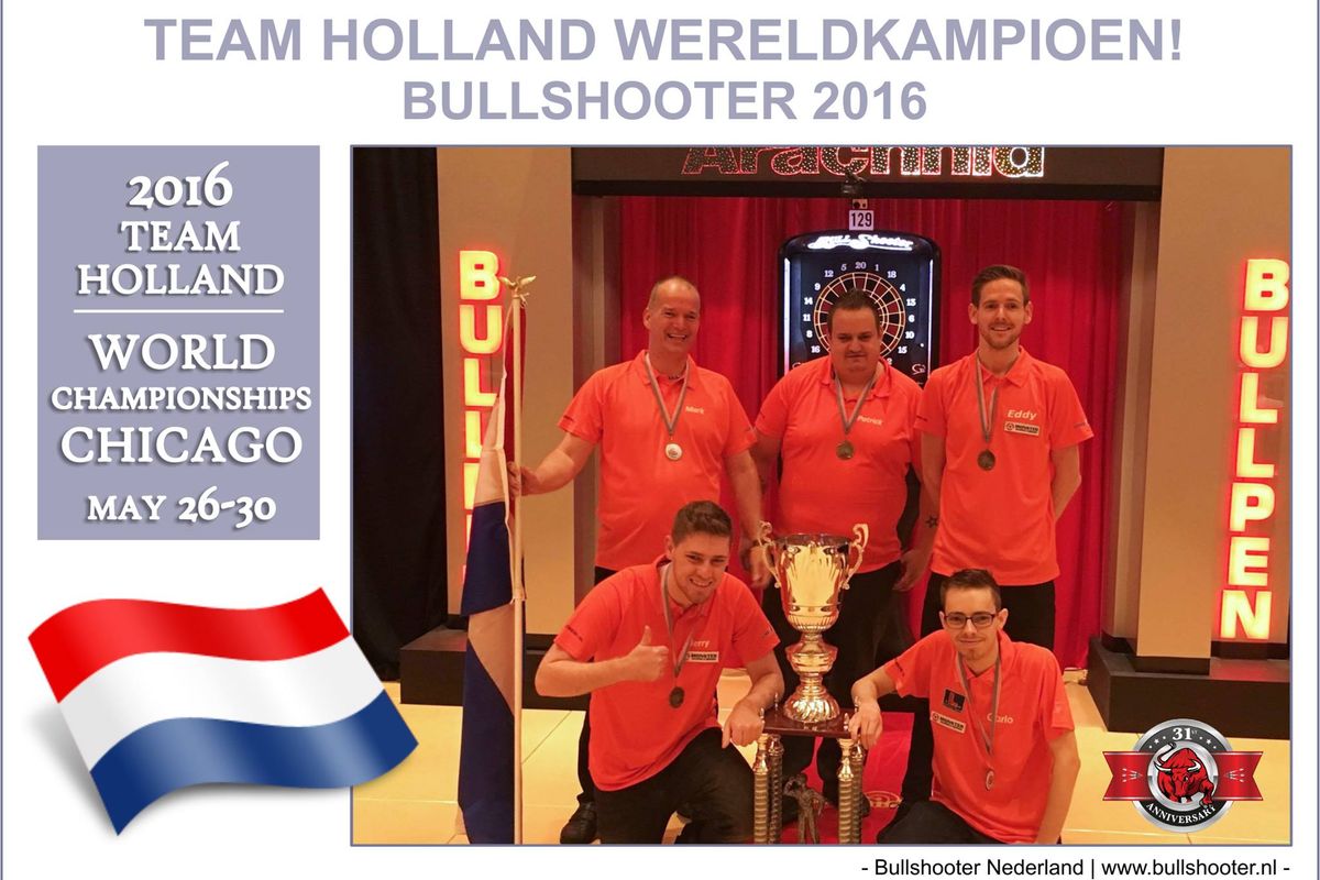 Team Holland is wereldkampioen softtip geworden in Chicago