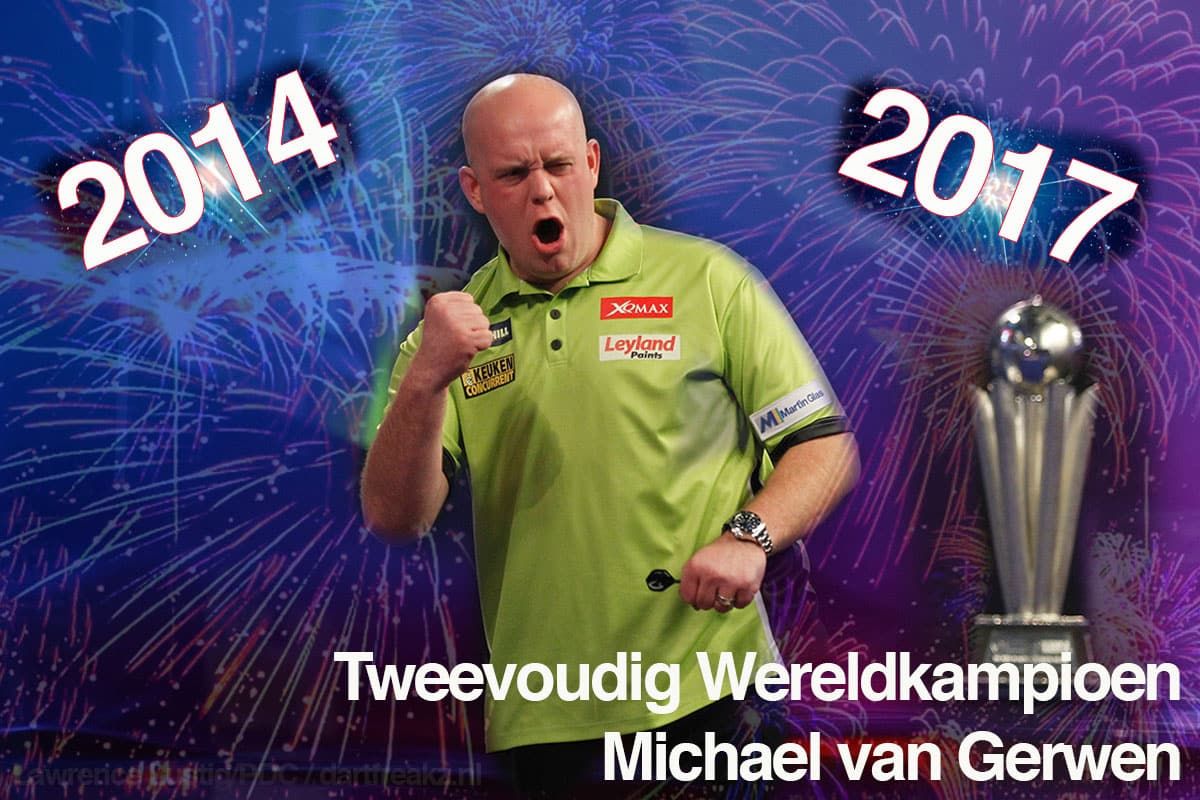 Michael van Gerwen pakt zijn tweede PDC wereldtitel, Anderson tweede